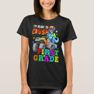 T-shirt T Rex sur camion Monster - Je suis prêt à écraser
