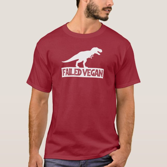T-shirt T-Rex Vegan ayant échoué (Devant)