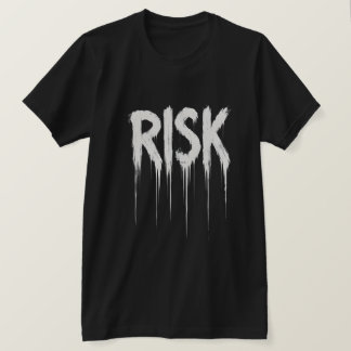 T-shirt T RISK Typographie Grunge Streetwear Peinture qui