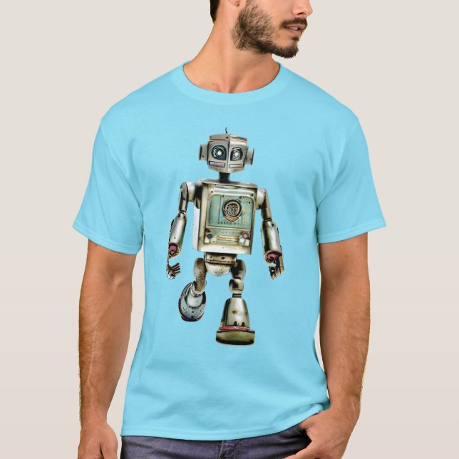 T-shirt T robot des années 1960. (Devant)