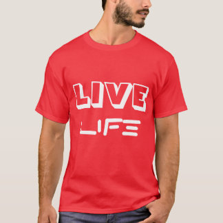 T-shirt T rouge/blanc de la VIE VIVANTE -