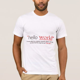 T-shirt T-S Citation Motivationnelle Hello World Confiance