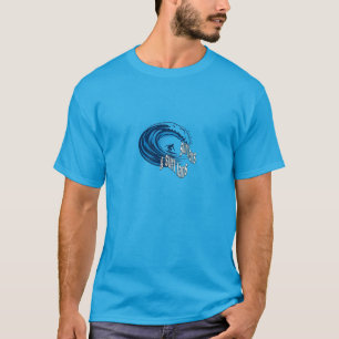 T-shirt T-S graphique vague océanique pour surfeurs et ama
