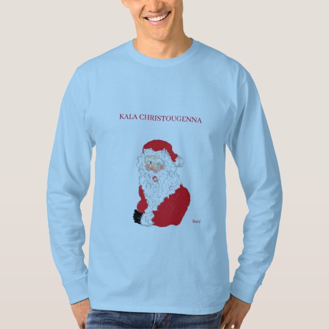 T-SHIRT T-S JOYEZ NOËL EN GREC : KALA CHRISTOUGENNA (Devant)