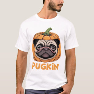 T-shirt T-S Pugkin Pug Halloween Joyeux Halloween Grande T