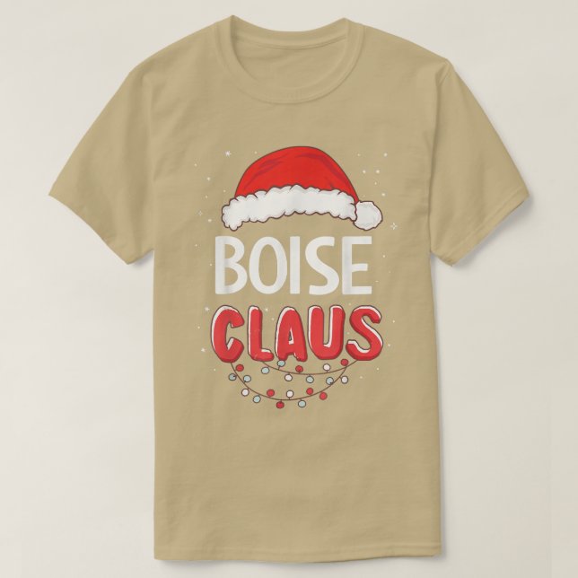 T-shirt T-Shi costume d'appariement Noël de Boise Santa Cl (Design devant)