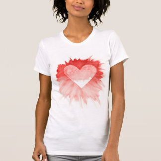 T-shirt T-Shi Femme Abstrait Éclaboussure Aquarelle Rouge
