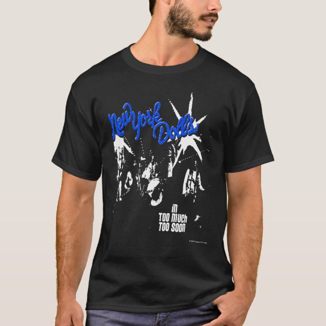 T-shirt T-Shir de New York Doll's (Blue) Trop Tôt (Devant)