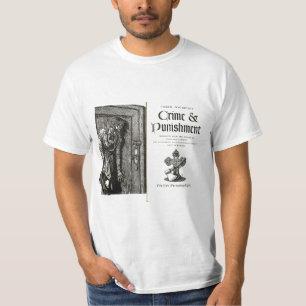 T-shirt T-shir d'hommes blancs de crime et de punition