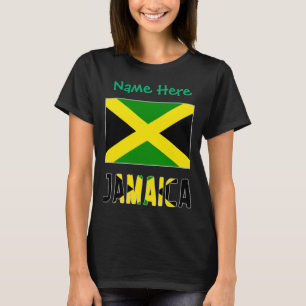 T-shirt T Shir Jamaïcain Drapeau Jamaïcain Vert Personnali