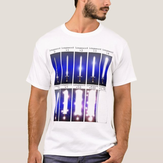 T-shirt +T-shirt 1000 de Longsword $22 (Devant)