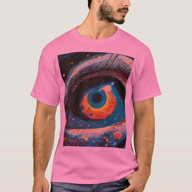 T-shirt "T-shirt à l'oeil avec conception oculaire unique  (Devant)