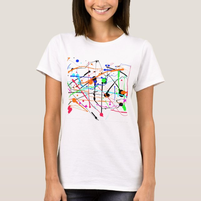 T-shirt T shirt à motif abstrait (Devant)