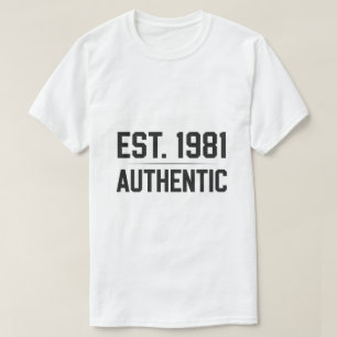 T-shirt t shirt à thème année 1981