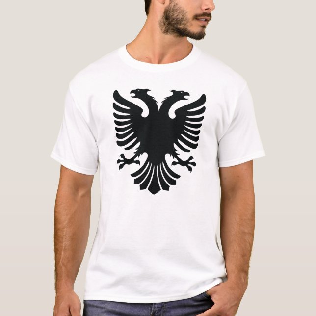 T-shirt t shirt aigle albanais albanian eagle shirts (Devant)