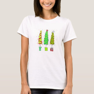 T-shirt T Shirt - Arbres de Noël Fantaisistes