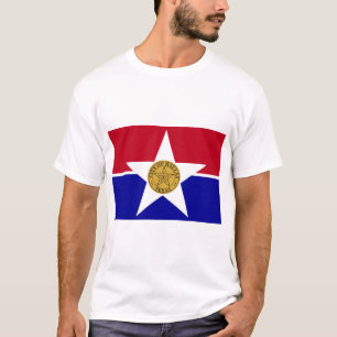 T-shirt T Shirt avec Drapeau de Dallas, Texas, USA