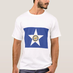T-shirt T Shirt avec Drapeau de Houston City, Texas, USA