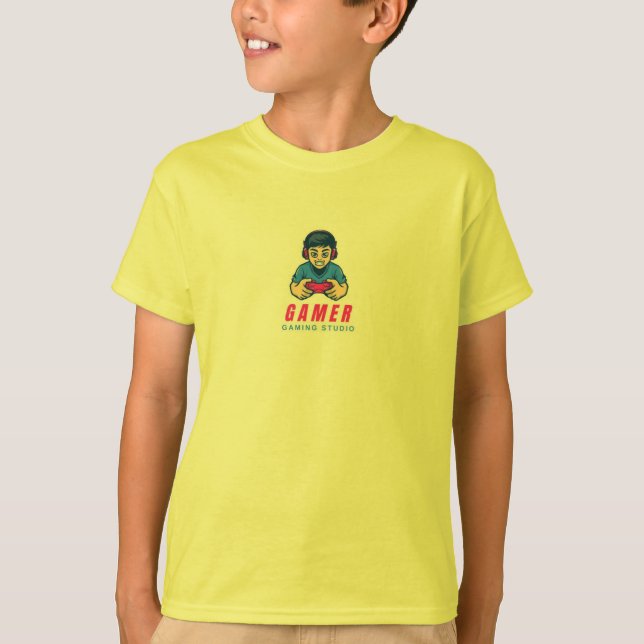 T-SHIRT T SHIRT AVEC GAMER PHOTO (Devant)