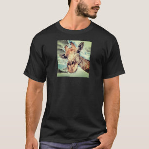 T-shirt T Shirt avec Portrait de Girafe