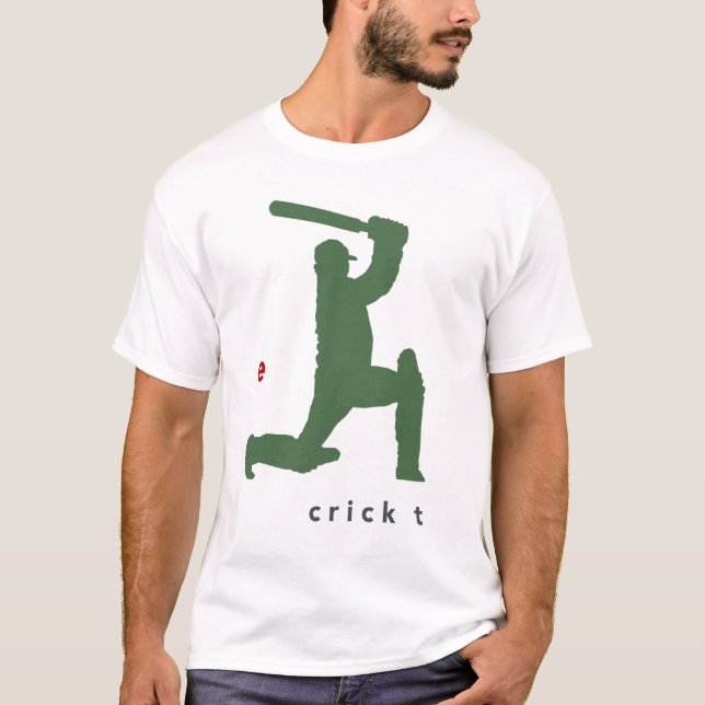 T-shirt T-Shirt, batteur de cricket (Devant)