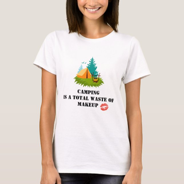 T-shirt T-shirt Camping humoristique (Devant)