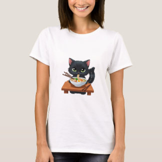 T-shirt T-Shirt, Chemise Chat Noodle, Chemise Lover Foodie