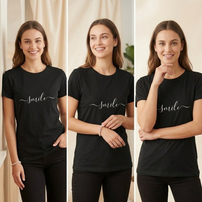 T-shirt T-shirt, Chemise décontractée avec message positif (Créateur téléchargé)