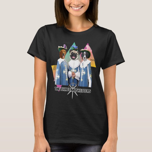 T-shirt T-Shirt, chien des trois mousquetaires (Devant)