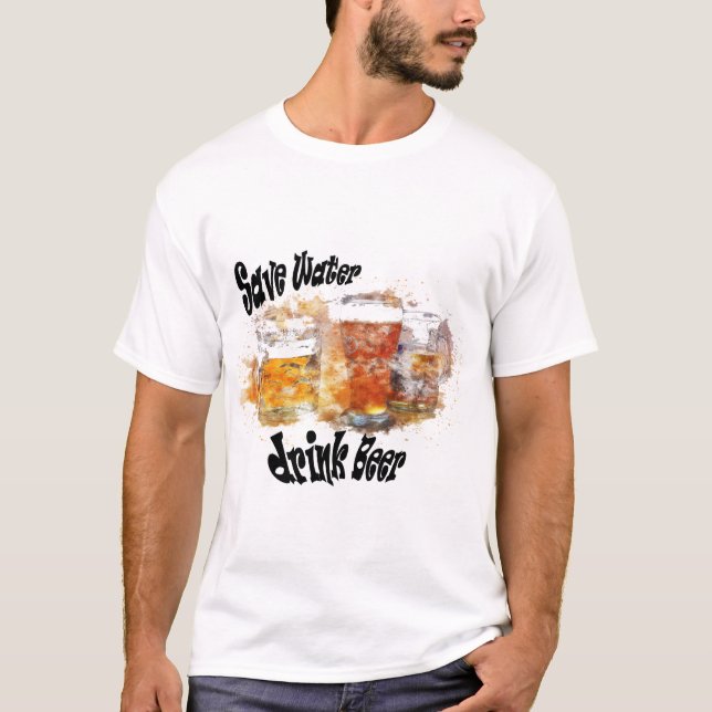 T-shirt T shirt citation funny rigolo beer lover cadeau (Devant)
