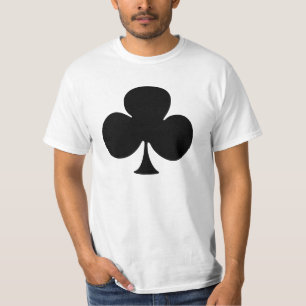T-shirt T-shirt, club noir, symbole de carte de jeu