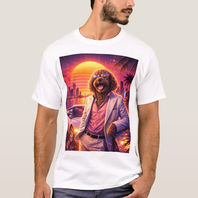 T-shirt T Shirt Cockapoo Rétro Style Années 80 (Devant)