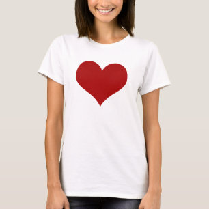 T-shirt T-shirt, Coeur rouge, Symbole de carte à jouer