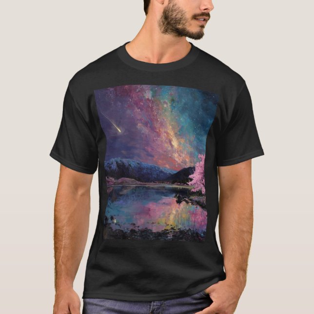 T-shirt "T-shirt Cosmic Night Sky Payscape (Devant)