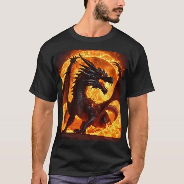T-shirt "T-shirt couleur dragon lunaire" (Devant)