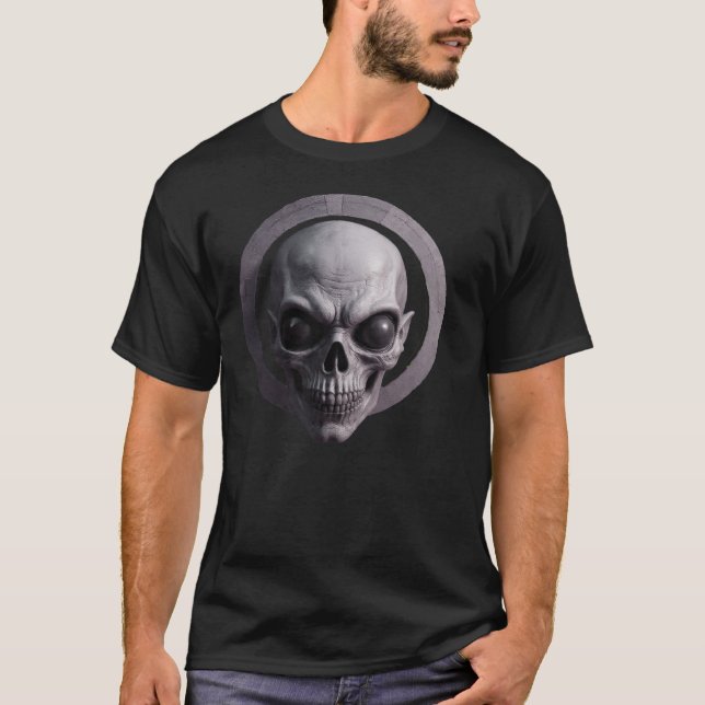 T-shirt T Shirt Crâne Alien (Devant)