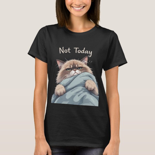 T-shirt "T-Shirt de chat blond - Drôle Grumpy Cat Graphic  (Devant)