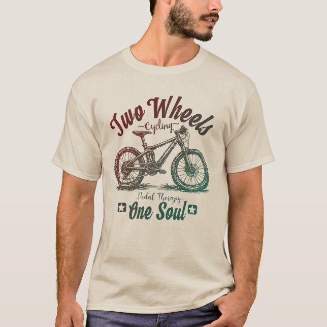 T-shirt T Shirt de Conception de Vélo Unisexe  (Devant)