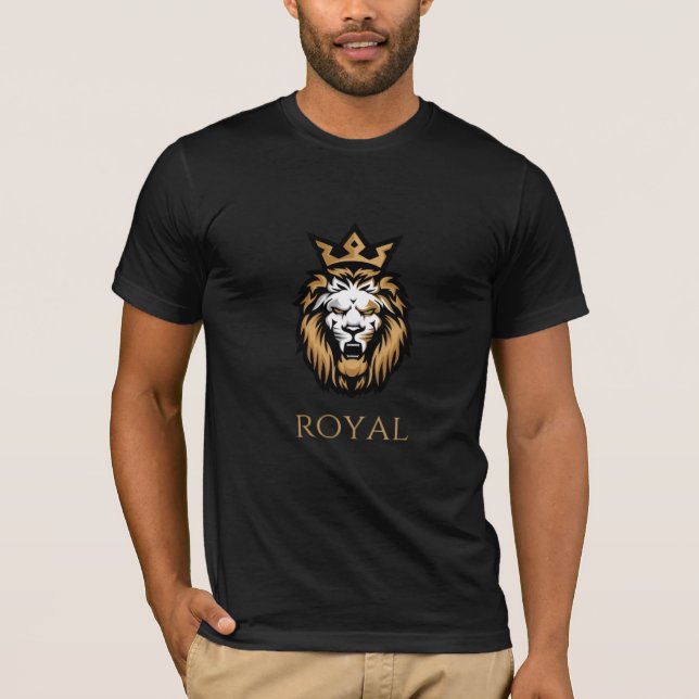 T-shirt "T-shirt de la Couronne du lion royal | Bold King  (Devant)