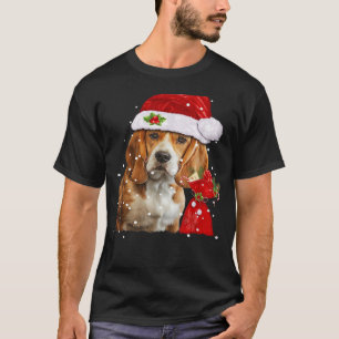 T-shirt T Shirt de Noël de chien Beagle Chien de Noël Esse