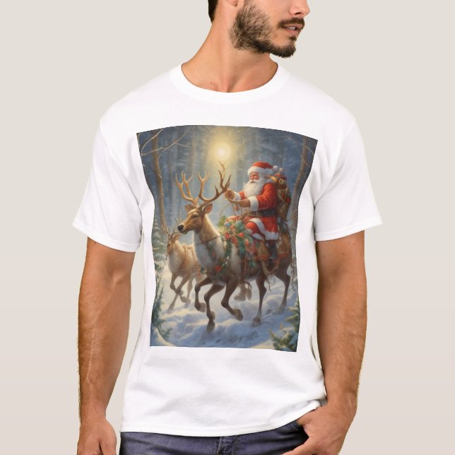 T-shirt T Shirt de Père Noël (Devant)