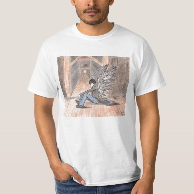 T-shirt "T-shirt de valeur de l'ange perdu" (Devant)