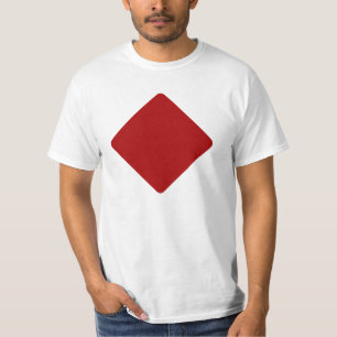 T-shirt T-shirt, diamant rouge, symbole de carte de jeu