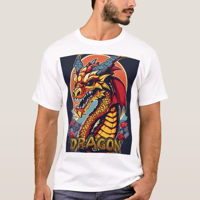 T-shirt "T-shirt Dragon Homme - Bronzage majestueux (Devant)