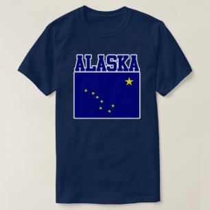 T-shirt T-Shirt, drapeau de l'État d'Alaska