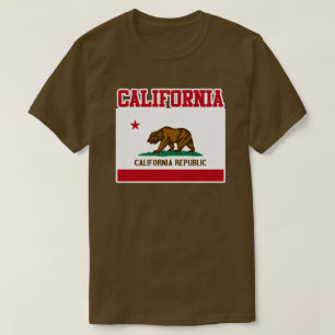 T-shirt T-Shirt, drapeau de l'État de Californie