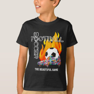 T-shirt T Shirt Enfants Beau Jeu Mondial Football