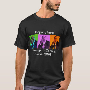 T-shirt T-shirt, espoir et changement d'Obama -