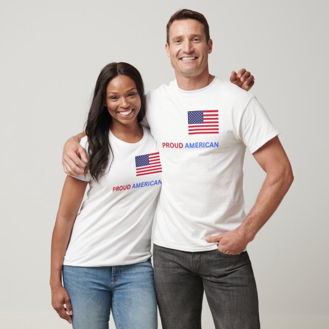 T-shirt T Shirt Fier Américain (Unisexe)