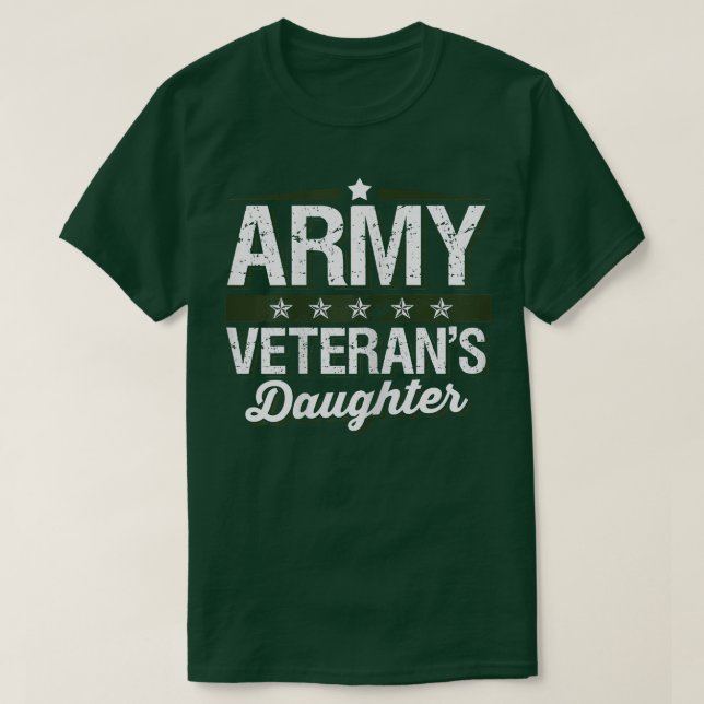 T-shirt T Shirt, fille des anciens combattants de l'armée (Design devant)